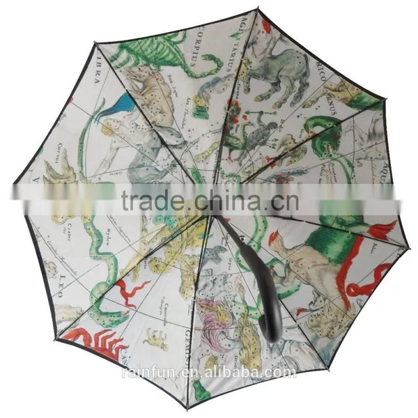 High Quality Inside Printing Double Canopies Umbrella photo-2