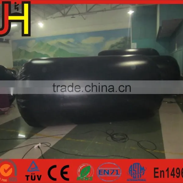 H=2.5m Floating Black Inflatable Tube , Inflatable Water Buoy For Sale photo-2