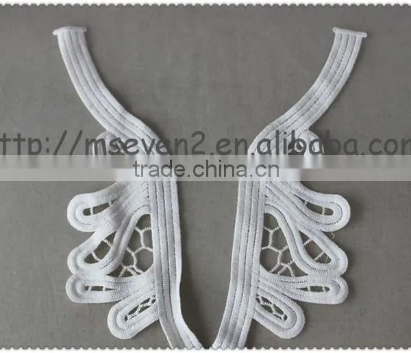 Wholesale Soft White Cotton Lace Collar, Embroidery Cotton Collar Lace for Ladies Wear photo-3