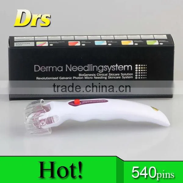 New Mini Bio Electric Derma Skin Roller With 4 Lights