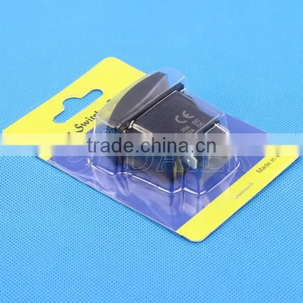 No Lens 4 Blade Pins Waterproof Rocker Switch With Two Red Lights photo-6