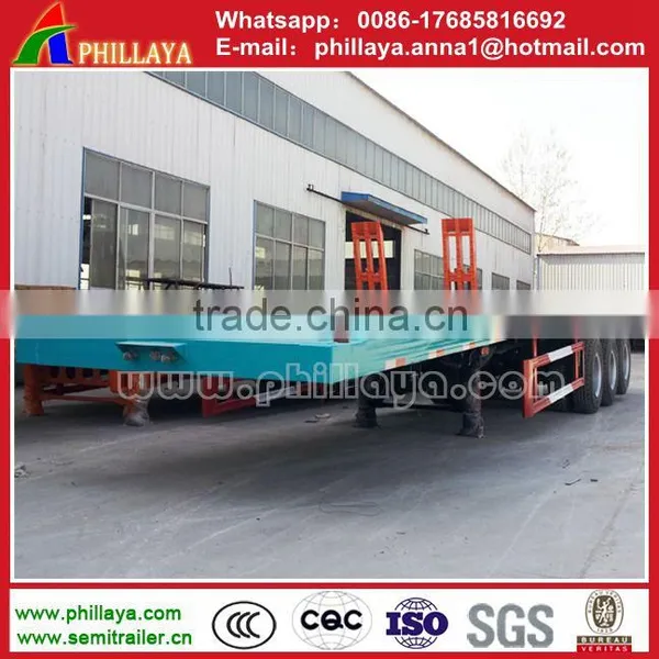 Hot Selling 3 Axles 40ft Drop Deck Container Flatbed Trailer for Sale photo-4