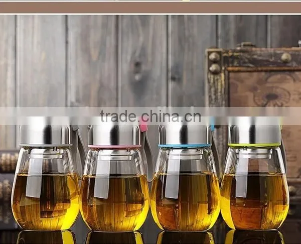 Wholesale Creative Big Belly Penguins Cup Glass Cup Diving Silicone Strap Penguin Tea Glass photo-6