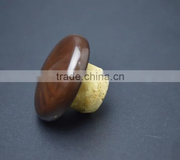 Plastic Cap With Wooden Cork for Glass Bottle Custom Design Stopper photo-4