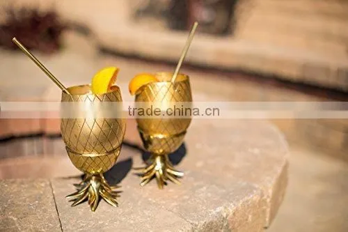 Pineapple Moscow Mule Mug Cup 16oz Pineapple Tumbler Gold Copper Silver photo-4