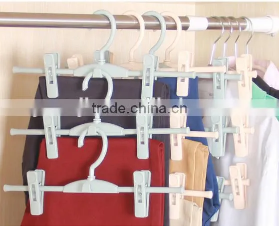 Wholesale Stock Small Order Rotatable With Clip Plastic Clothes Hanger photo-6