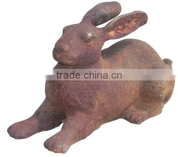Cast Iron Vivid Metal Rabbit Statue photo-3