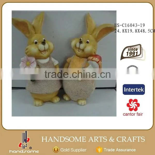 12 Inch Garden Decoration Resin Gift Lively Animal Sculpture Rabbit Statue photo-3