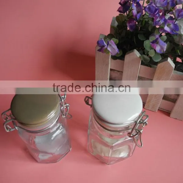 High-end Glass Latch Lid Spice Jar With Ceramic Lid photo-3