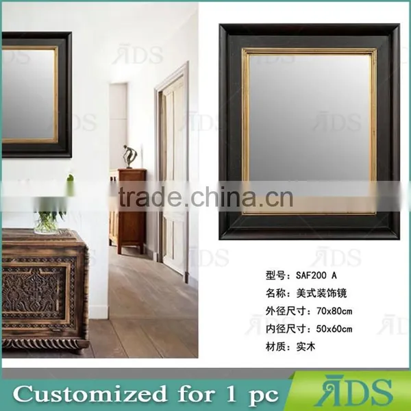 Hand Paint Finish Decorative Solid Wood Carving Mirror Frame photo-5