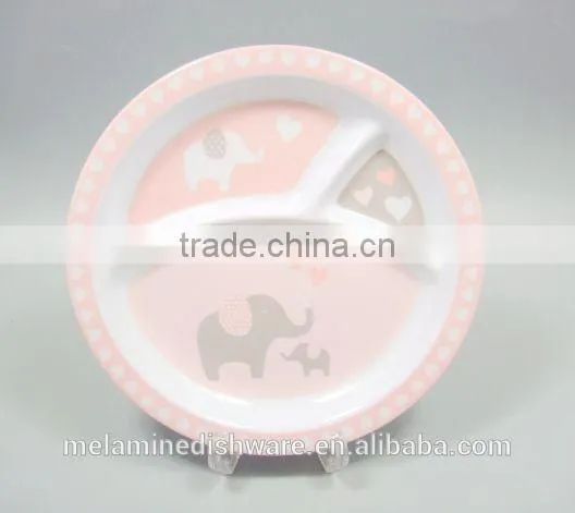 High Quality Modern Design Melamine Kids Dinner Plate/sectional Children Plate photo-3