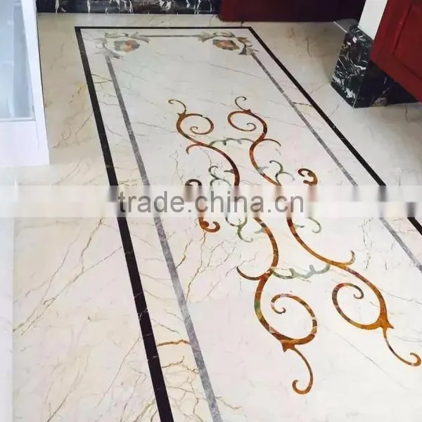 High Quality Polished Cream Color Natural Marble Big Slabs and Tiles BF12-03314a photo-5