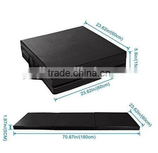 60cm PU Leather and EPP Liner Gymnastics Mat Folding Tumbling Tri-Fold Mats Gym Pad Exercise Pading Balance Pads photo-4