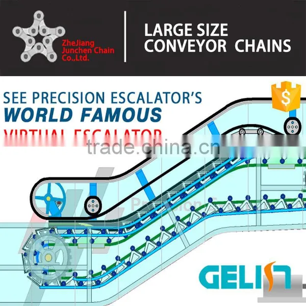 ST133F4 Longer Pin Moving Walkway Partes Nylon Roller Escalator Step Chain photo-4