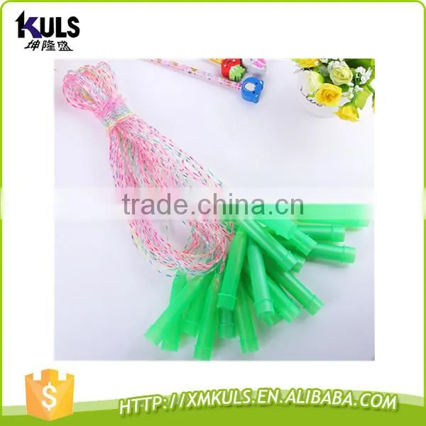 Children skip rope transparent colored plastic rope skipping