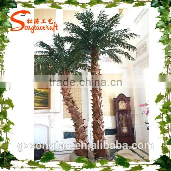 Gaungzhou Songtao Supplier Artificial Palm Tree Fake Plame Tree Fiberglass Artificial Palm Tree photo-2