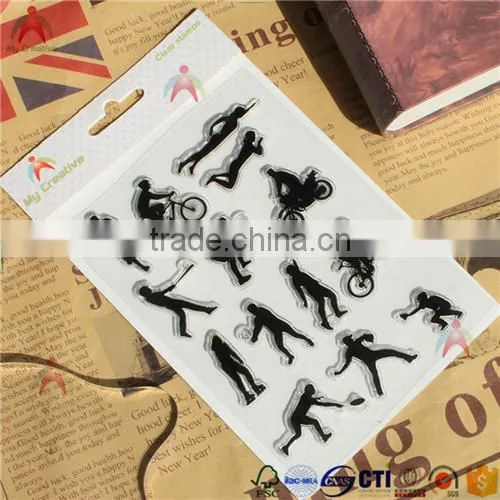 Collection Postage Stamp Set, Scrapbook Clear Stamp and Die Set