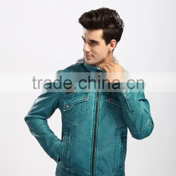 2015 New Style Fashion Pakistan Leather Jackets For Men photo-5
