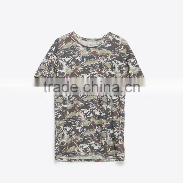 Short Sleeves Camouflage Printing T-shirt With Round Neck Men's Summer Pure Cotton Fashion Casual t Shirts photo-3