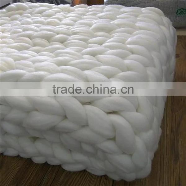 2017 Knitted Wool Blend Blanket Air Conditioning Leisure Chunky Blanket Kniting Blanket photo-6