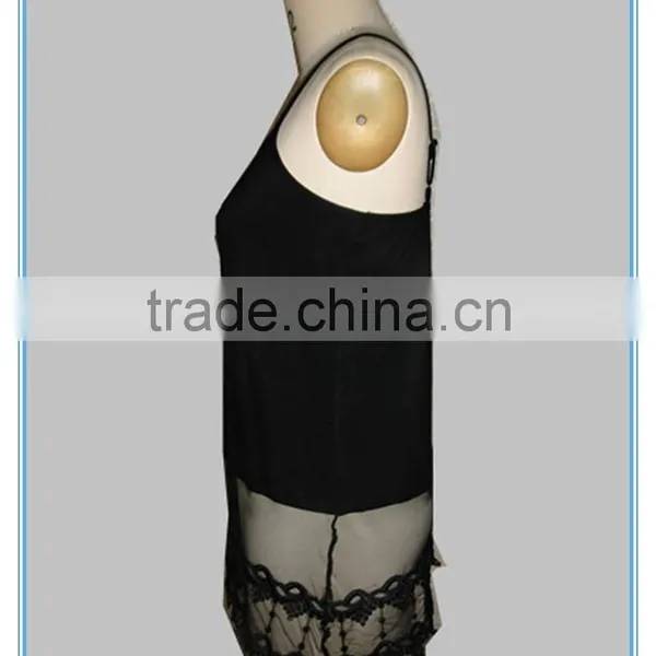 Ladies Fashion Lace Cotton Spandex Camisole For Underwear photo-3