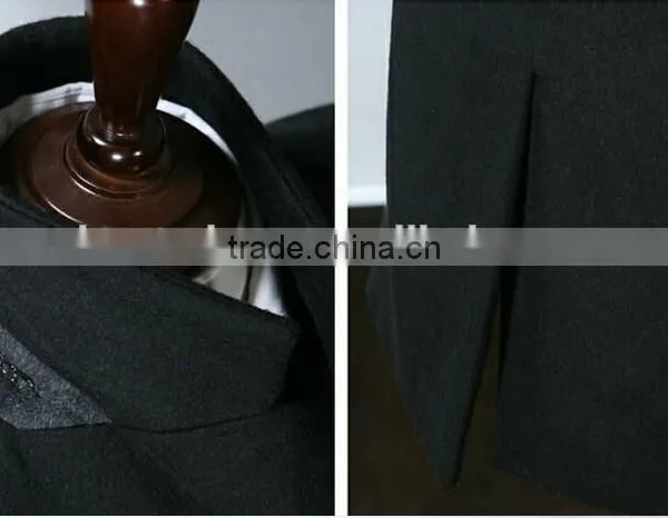 2014 Double-Breasted New Season Lastest Design Slim Fit Mens Cashmere Men Coat photo-5