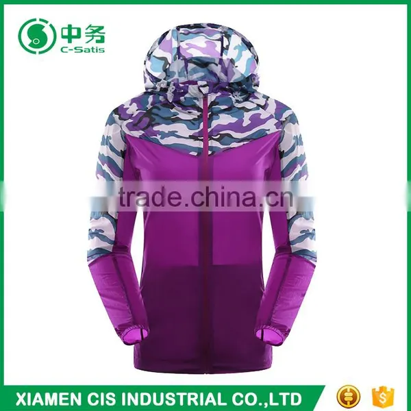 Factory Direct Lightweight Unisex Camo Printed Skin Windbreaker Jacket photo-4