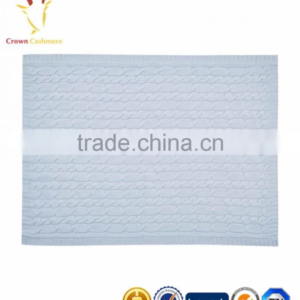 100% Cashmere Knitted Wholesale Baby Blanket photo-3