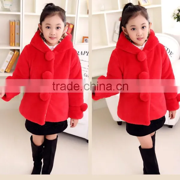 5-11 Years Sweet Beauty Girls Imitation Fur Coat, Comfortable Fashion Autumn and Winter Coat photo-4