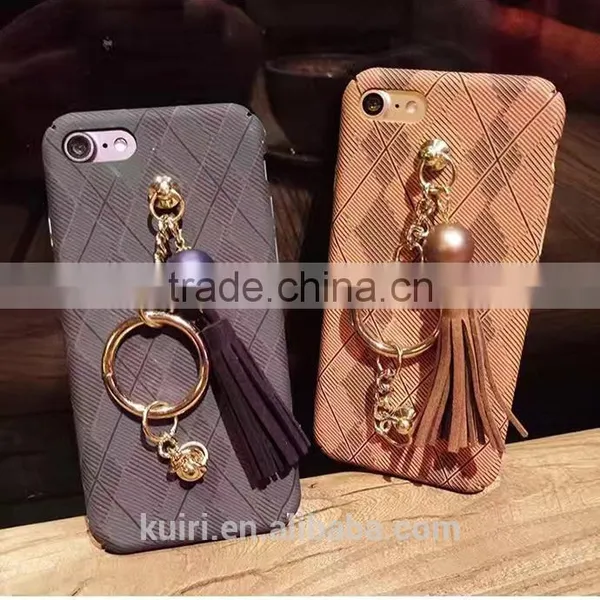 2017 New Fashion Retro Metal Ring Tassel Phone Case Pendant for Apple Iphone 7 7plus 6 6s 6plus Back Cover Case Pu-82 photo-5