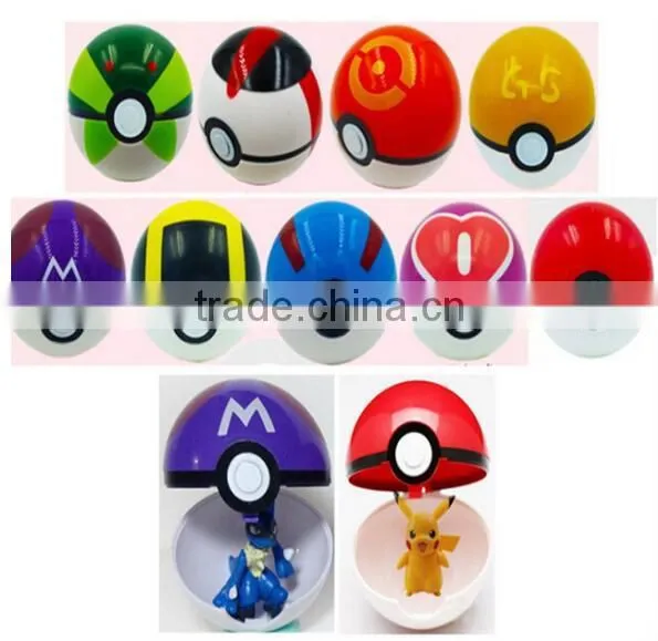 Walson Instyles Copyright 9 Pieces Different Style Ball +9 Pieces Figures Plastic Super Anime Figures Balls for Pokemon Kids Toy photo-2