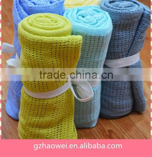 2016 Comfortable 100% Cotton Weave Baby Blanket Infant Blanket photo-3