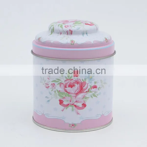 Cylindrical Candy Tin Box Packing Spot Baking Cookies Box Tinplate Tea Pots photo-2
