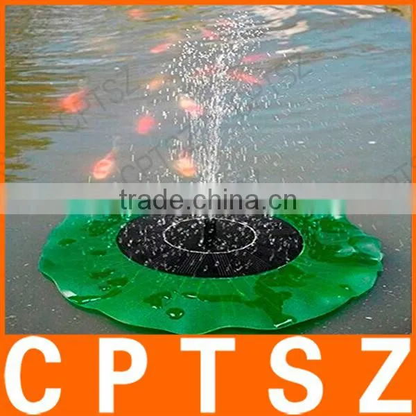 Floating Lotus Leaf Shape Solar Power Energy Decorative Waterfall Pump Fountain for Pond Birdbath Pool Garden photo-3