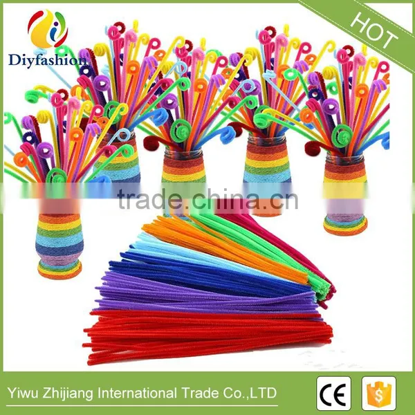 Hot Selling Double Color Chenille Stem Cure- Pipe Cleaners DIY Handicraft Creative Toys for Kids photo-2