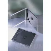 Коробка для CD, ящик для CD, чехол для CD 10,4 мм одиночный с черным поддоном photo-3