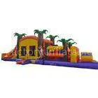 Giant Inflatable Obstacle Course Bounce House , Inflatable Outdoor Play Equipment