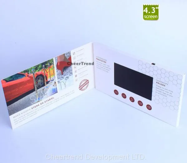 Promotional 4.3 Inch Video Greeting Card Module/Video Brochure/Video Gift Card photo-3