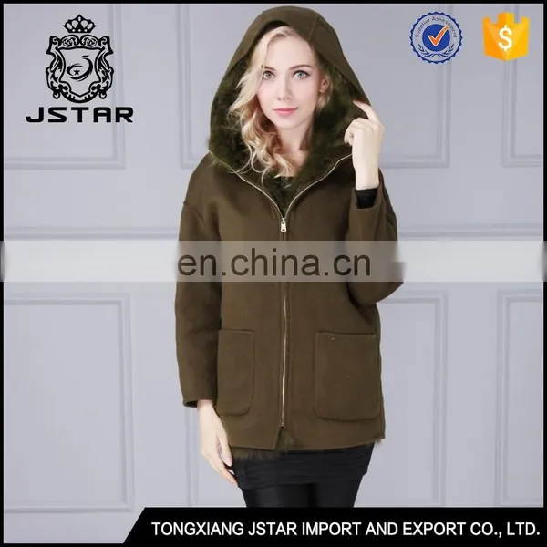 Top Quality Australia Sheepskin Ladies Wool and Cashmere Coat Sale photo-3