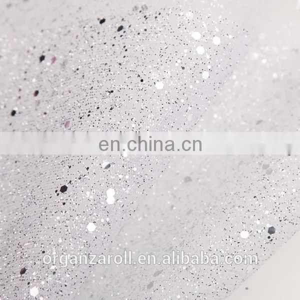 Hot Sale Special Polyester Glitter Flower Wrapping Tulle Sheet photo-2