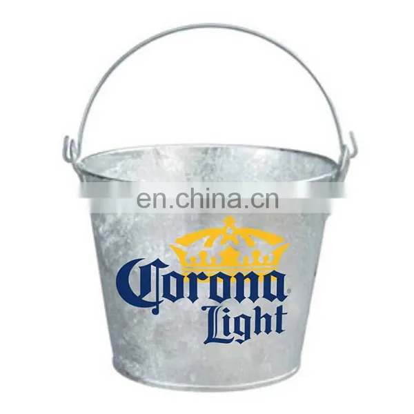 Cheap Copper Colored Galvanized Metal Ash Ice Buckets photo-5