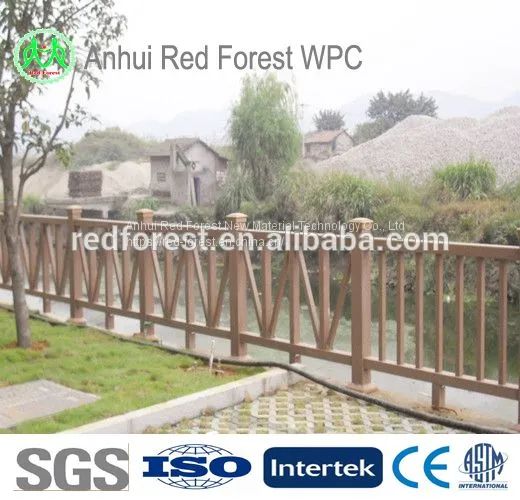 ECO Friendly Wpc Fencing Vinyle Fences, Composite Railing,UV-protected,waterproof,environment Friendly Balcony Railing Designs photo-2