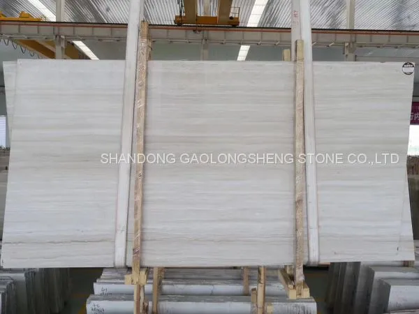 White Marble, White Wooden Marble, White Wenge Marble, White Wood Marble Slab,Grey Serpegiante Marble photo-3