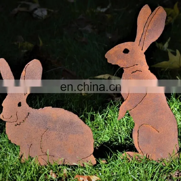 Custom Made Corten Steel Animal Rabbit Model photo-3