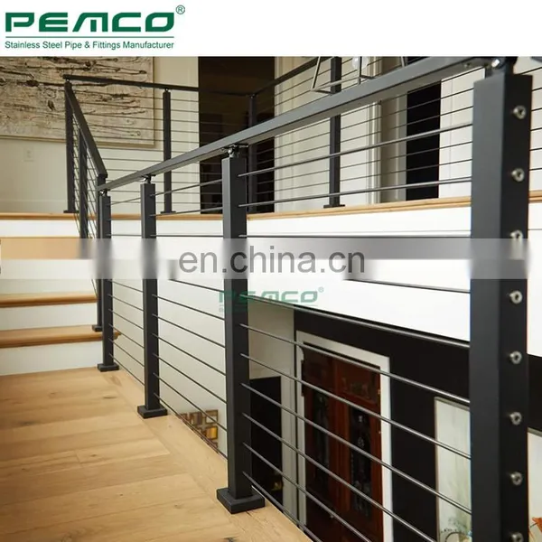 Modern Home Decorative Designs 304 316 Stainless Steel Balcony Designs Wire Cable Railing Post photo-2