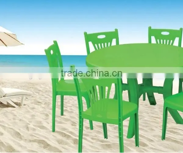 Popular Removable Round Plastic Dining Table photo-4