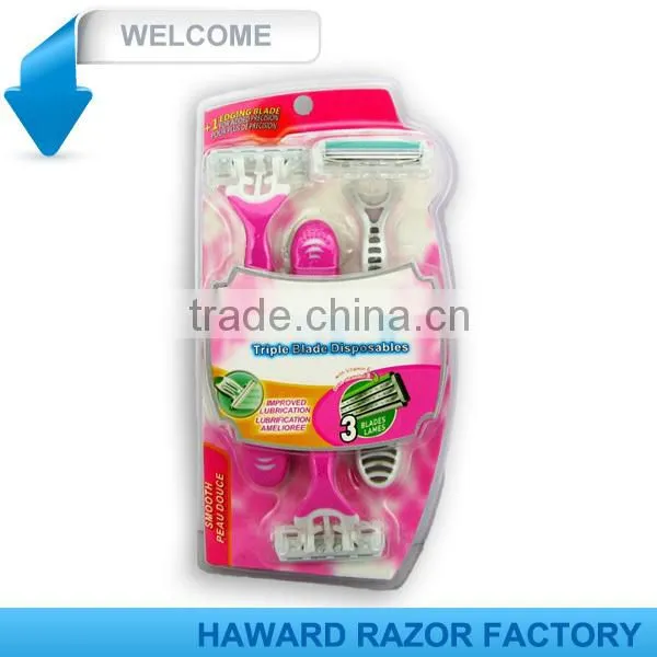 D318L Women Face Clean Triple Blade Shaving Razor photo-3