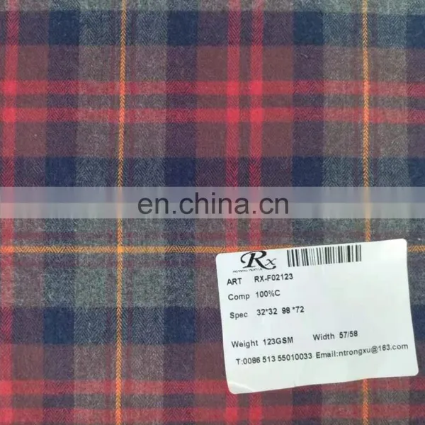 Stable And Durable Thermal 100% Cotton Flannel Women Wear Clothing Fabric photo-3