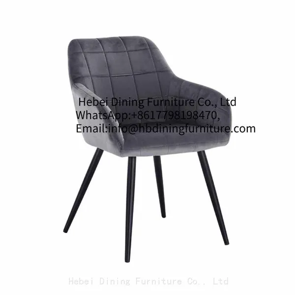 Dining Furniture Modern Elegant Dining Chairs Nordic Colourful Dining Chair With Metal Legs Velvet Dining Chairs photo-3