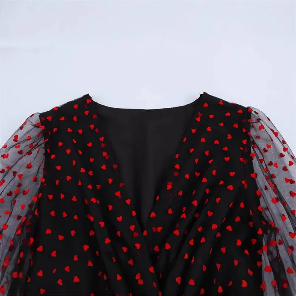 Spring New Dress for Women, Slim Fit and Casual Design, Niche and Versatile With Bubble Sleeves photo-2